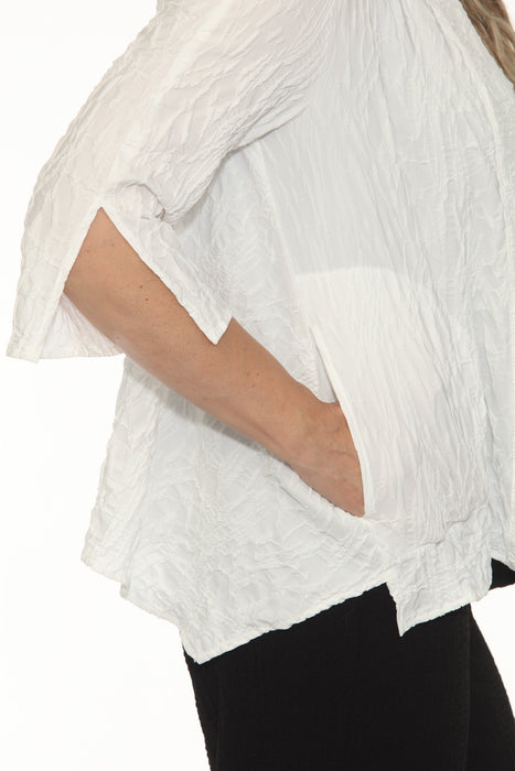 Joseph Ribkoff White Textured Open Front Cover Up 252001