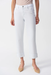 Joseph Ribkoff 251960 White Turned Embellished Hem Slim Fit Cropped Jeans