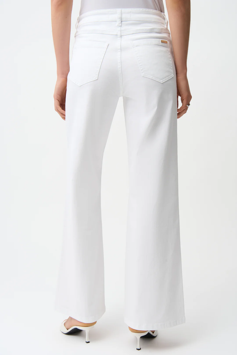 Joseph Ribkoff White Wide-Leg Stretch Jeans 261989