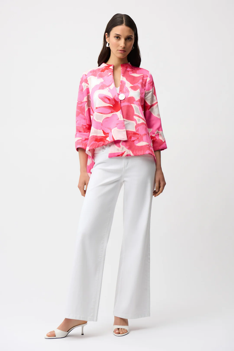 Joseph Ribkoff White Wide-Leg Stretch Jeans 261989