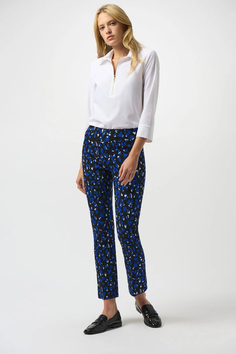 Joseph Ribkoff White Zip Front Stretch Poplin Top 253026