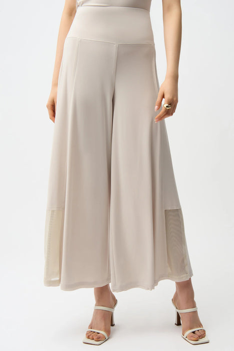Joseph Ribkoff Mesh Insert Pull-On Wide Leg Pants 261277