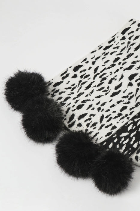 Joseph Ribkoff Winter White/Black Knit Scarf 253972