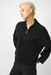 Joseph Ribkoff 253963 Black Zipped Collar 3/4 Sleeves Boxy Top