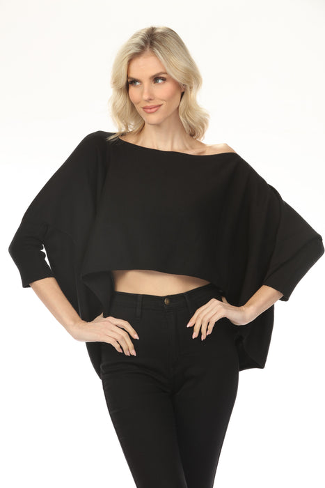 Kozan Black 2-Way Cropped Sweater Top WT-0050