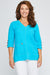 Neon Buddha Style 12134 Gulf Swing Shape V-Neck 3/4 Sleeve Tunic Top