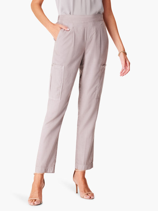 NIC+ZOE Style S241828 French Linen 28" Refined Cargo Pull On Relaxed Ankle Pants