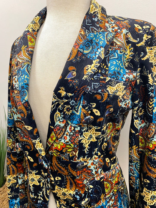 OO LA LA Multi Etro Double Breasted Blazer Jacket M9219