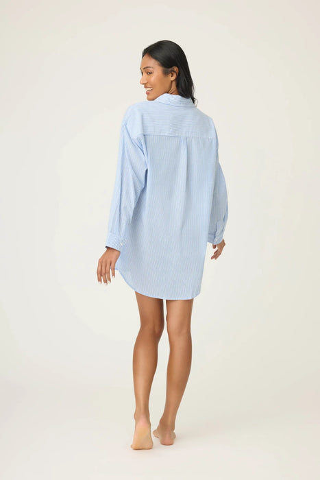 PJ Salvage Bright Blue Dainty Daisy Long Sleeve Nightshirt RSDDNS