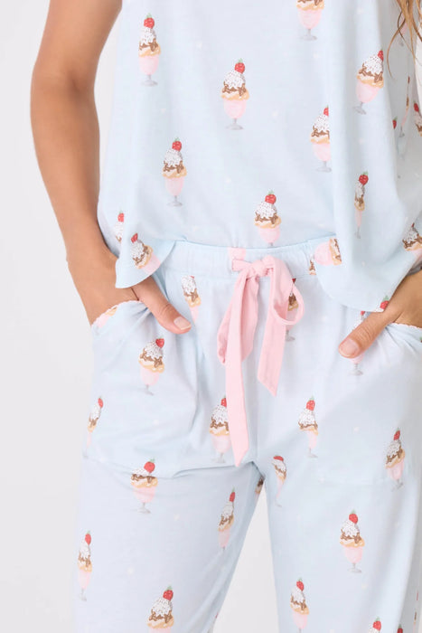 PJ Salvage Blue Mist Sundae Best Open Leg Pajama Pants RTSUP1