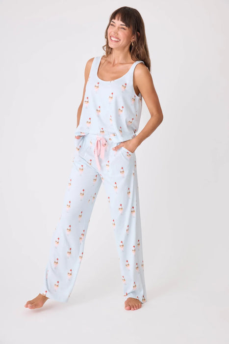 PJ Salvage Blue Mist Sundae Best Open Leg Pajama Pants RTSUP1