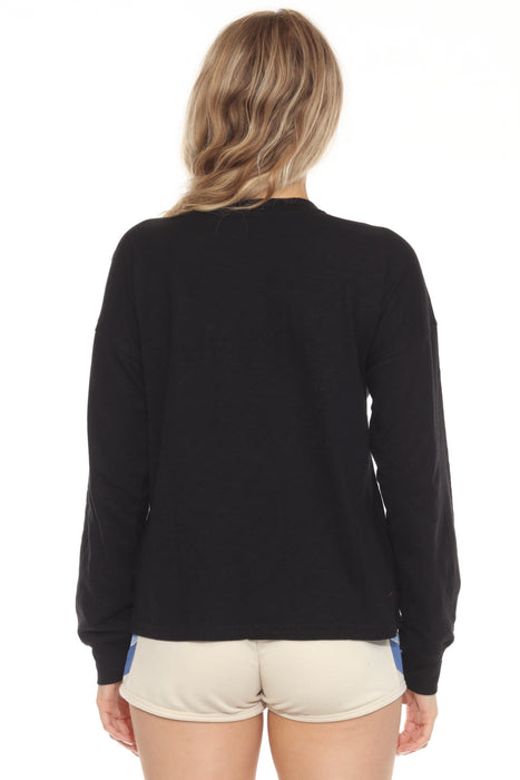 PJ Salvage Black Outdoorsy Long Sleeve Top RKMFLS2