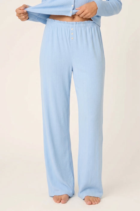PJ Salvage Blue Dream More Amour Pointelle Open Leg Pant RWMOP2