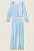 PJ Salvage Blue Dream More Amour Pointelle Pajama Set RWMOLS2/RWMOP2