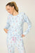 PJ Salvage Blue Haze Doggone Cold Dog Print Pointelle Long Sleeve Top RUDCLS