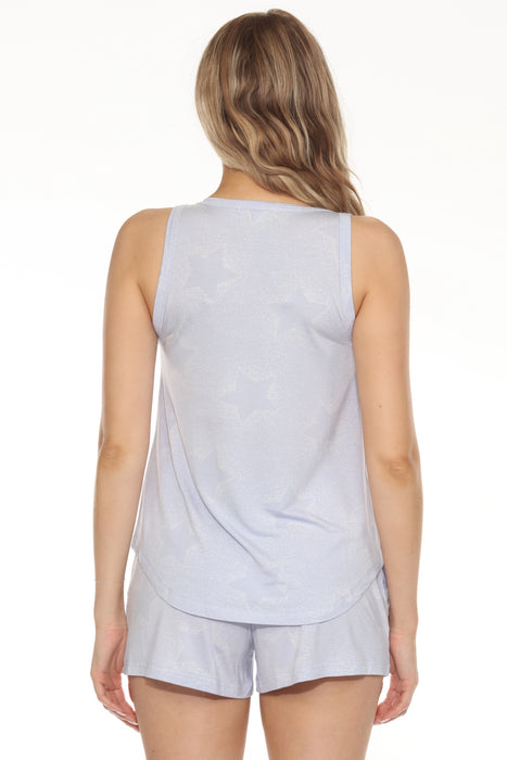 PJ Salvage Blue Mist Twinkle Star Tank Short Lounge Set RLTWTK/RLTWS