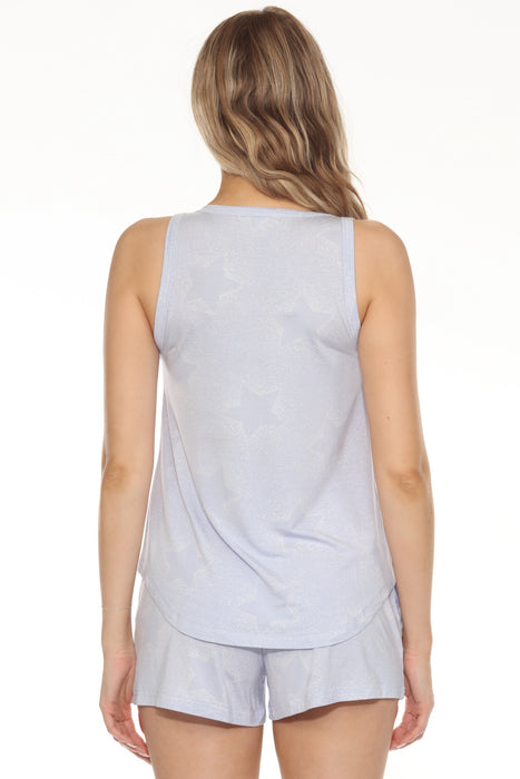 PJ Salvage Blue Mist Twinkle Star Lounge Tank Top RLTWTK