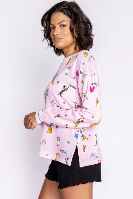 PJ Salvage Blush Woof For Love Short Pajama Set REWLLS/REWLS