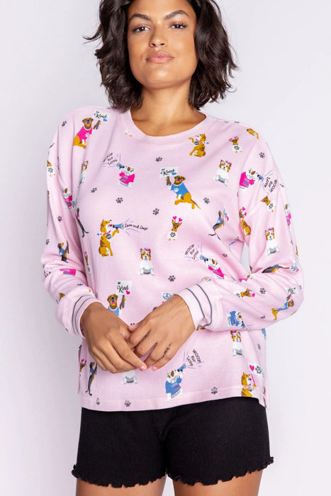 PJ Salvage Blush Woof For Love Short Pajama Set REWLLS/REWLS