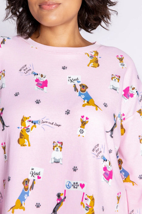 PJ Salvage Blush Woof For Love Short Pajama Set REWLLS/REWLS