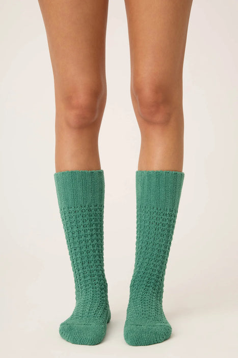 PJ Salvage Chenille Waffle Crew Socks RUCWFX