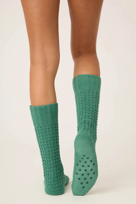 PJ Salvage Chenille Waffle Crew Socks RUCWFX