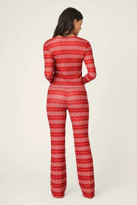 PJ Salvage Crazy For The Holidays Fairisle Print Pajama Set RVCFLS/RVCFP