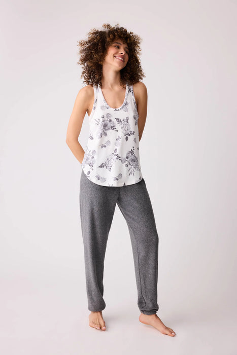 PJ Salvage Dark Charcoal Feeling Loved Banded Lounge Pants RRFLP2