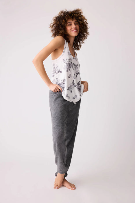 PJ Salvage Dark Charcoal Feeling Loved Banded Lounge Pants RRFLP2