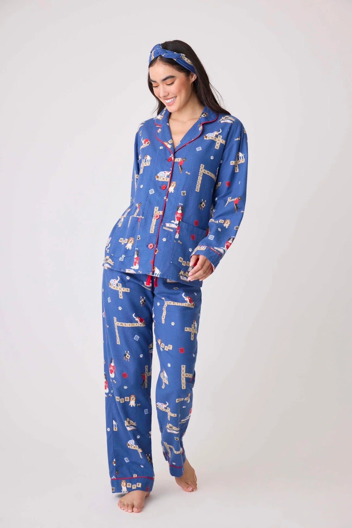 PJ Salvage Love Leo Rescue Flannel PJ Set 3-Piece Sleepwear for