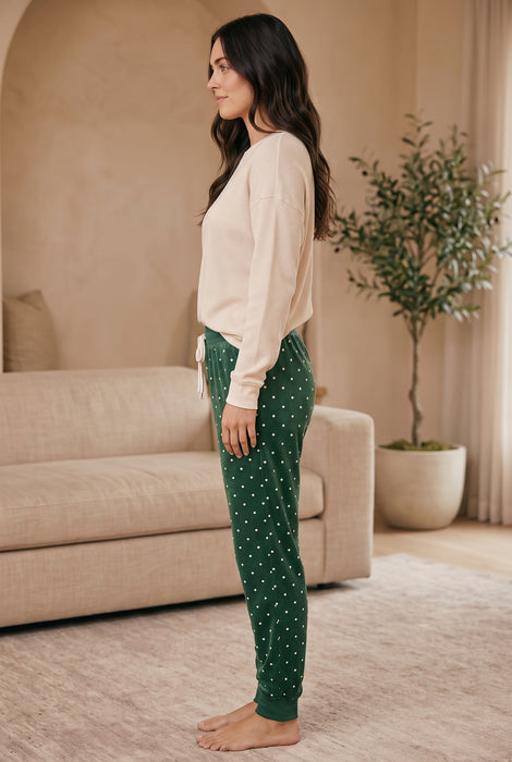 PJ Salvage Dark Forest Let's Get Toasty Dot Print Pajama Pant RVLGP2