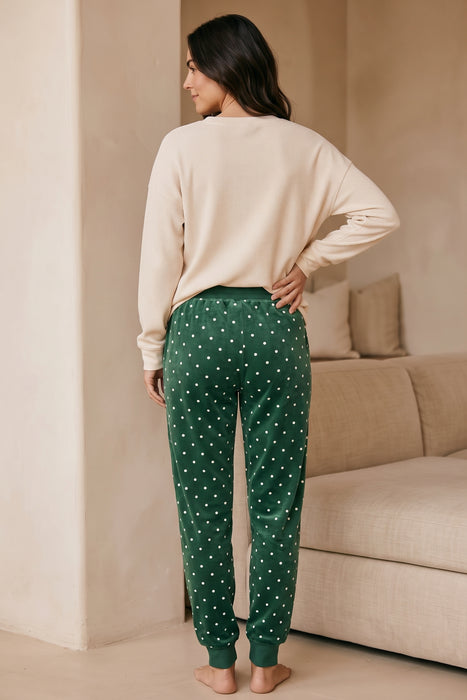 PJ Salvage Dark Forest Let's Get Toasty Dot Print Pajama Pant RVLGP2