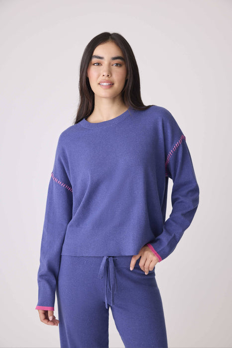 PJ Salvage Dark Peri Sweater Weather Long Sleeve Top RPSALS1