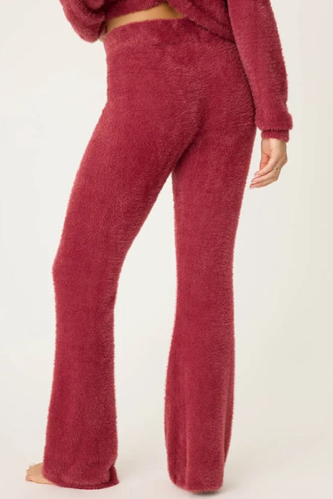 PJ Salvage Maroon Full of Holiday Spirit Feather Knit Lounge Set RQJHLS1/RQJHP1