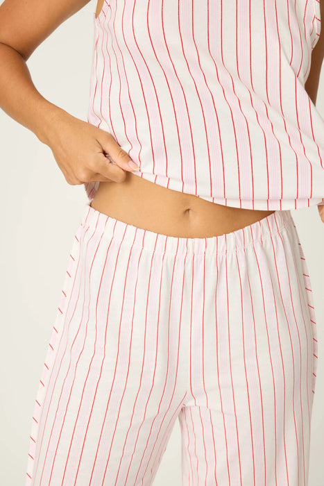 PJ Salvage Feeling Loved Striped Open Leg Pants RWFEP1