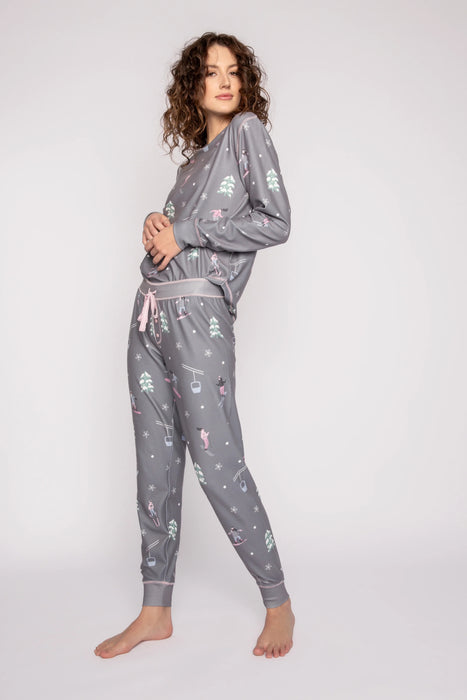 PJ Salvage Grey In Need Of Vitamin Ski Pajama Set RLVSLS/RLVSPP
