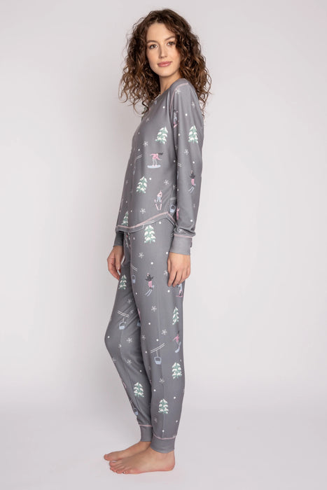 PJ Salvage Grey In Need Of Vitamin Ski Pajama Set RLVSLS/RLVSPP