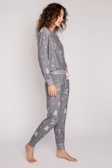 PJ Salvage Grey In Need Of Vitamin Ski Pajama Set RLVSLS/RLVSPP