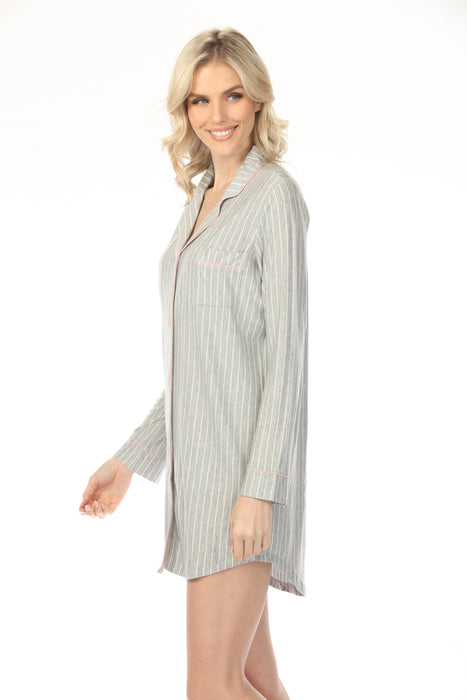 PJ Salvage Heather Grey Lazy Day Dreams Night Shirt RSLDNS
