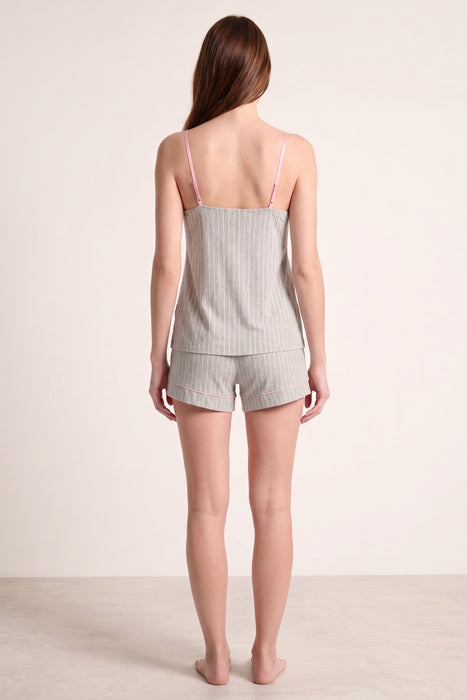PJ Salvage Heather Grey Lazy Days Short Set RSLDC2/RSLDS2