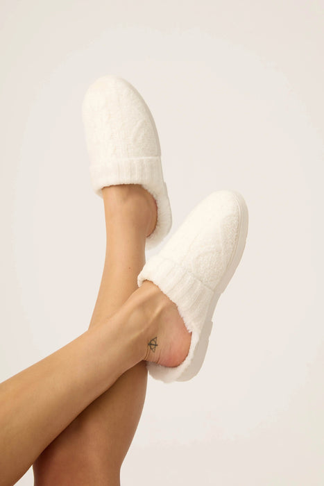 PJ Salvage Chenille Cable Knit Slippers RUCLSL