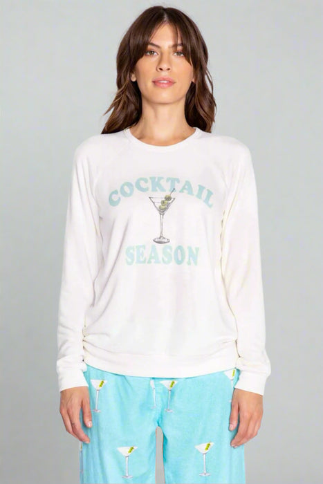 PJ Salvage Style REFLLS Ivory Cocktail Season Long Sleeve Top