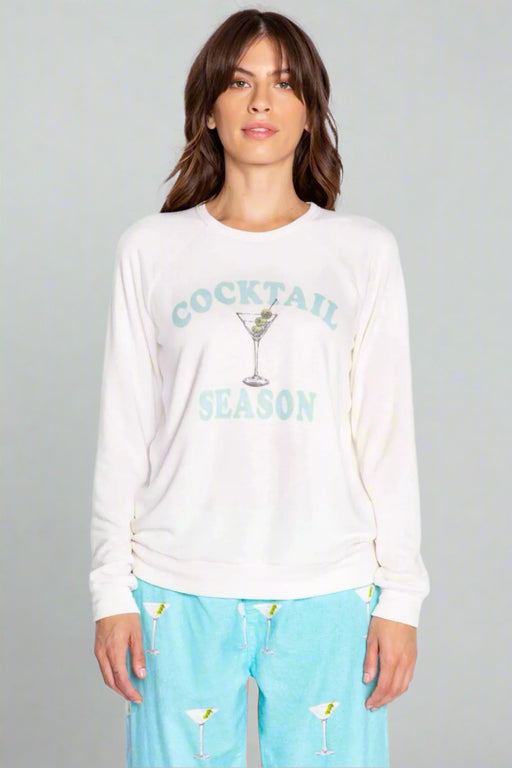 PJ Salvage Style REFLLS Ivory Cocktail Season Long Sleeve Top