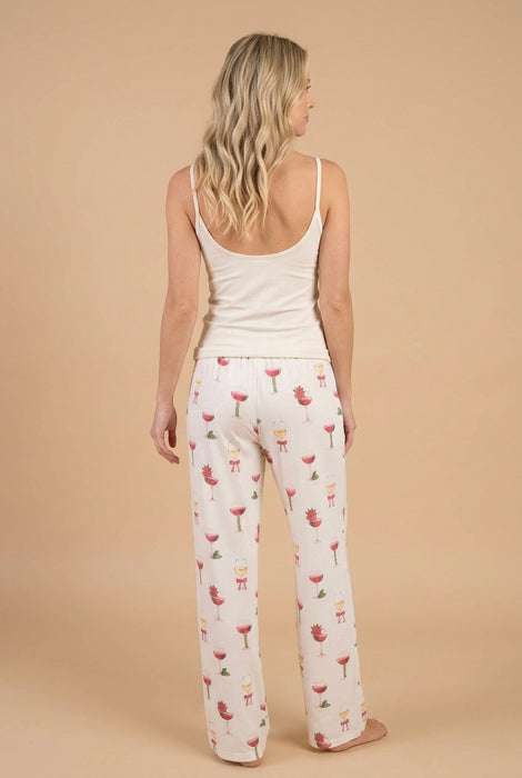 PJ Salvage Ivory Let's Get Toasty Open Leg Pajama Pant RVLGP1
