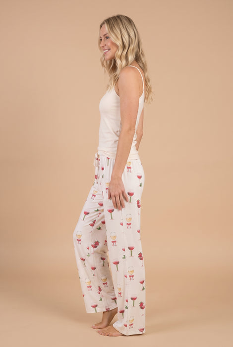 PJ Salvage Ivory Let's Get Toasty Open Leg Pajama Pant RVLGP1