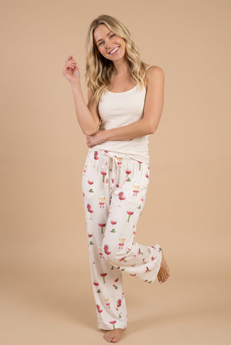 PJ Salvage Ivory Let's Get Toasty Open Leg Pajama Pant RVLGP1