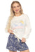 Woman wearing a white long sleeve top with 'Take a Hike' text and mountain graphic