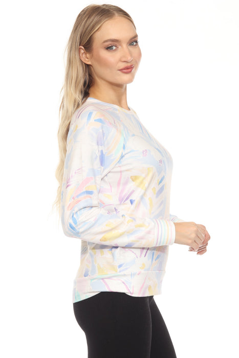 PJ Salvage Ivory Painterly Perfect Long Sleeve Lounge Top RKPALS