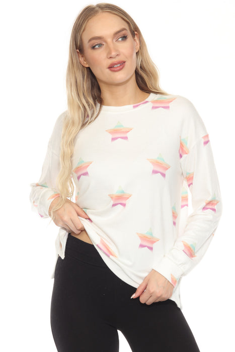 PJ Salvage Ivory Stardust Long Sleeve Lounge Top RESDLS