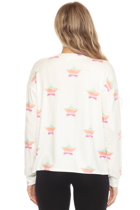 PJ Salvage Ivory Stardust Long Sleeve Lounge Top RESDLS